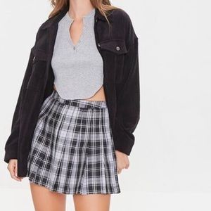 Forever 21 Pleated Skirt in Black/Gray